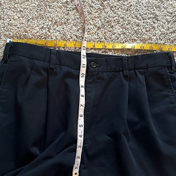 Dockers Men’s Classic Fit Pleated Dress Pants Solid Black Stretch 36x29 Pockets - Picture 6 of 8